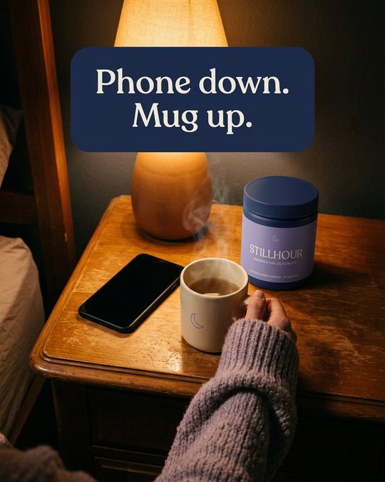 A2: Phone down. Mug up.
