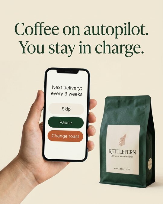 Sample ad: Coffee on autopilot. You stay in charge.