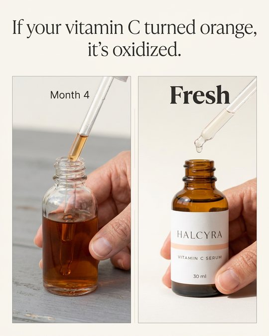B1: If your vitamin C turned orange, it's oxidized.